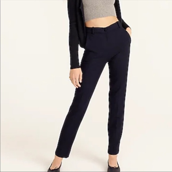 J crew high rise Cameron pants 4 season stretch navy blue H6573